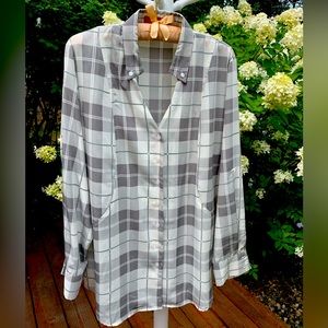 Ellen Tracy plaid tunic